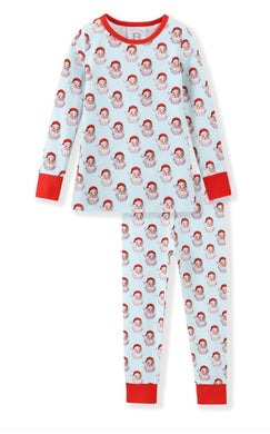 Blue Santa Pajamas