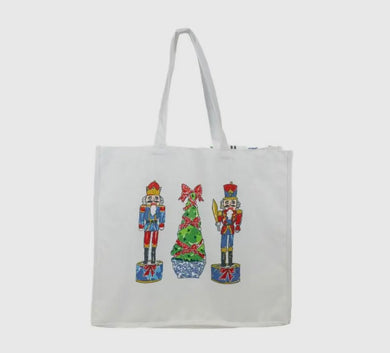 Festive Nutcracker Large Tote