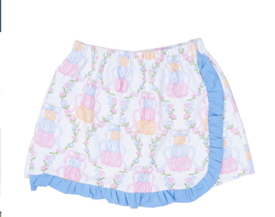 Evelyn Pumpkin Trellis Skort