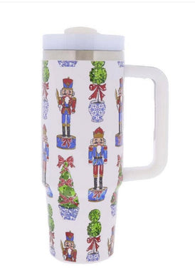 Festive Nutcracker 30oz Tumbler with Straw