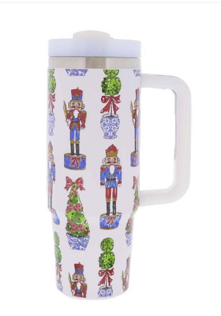 Festive Nutcracker 30oz Tumbler with Straw