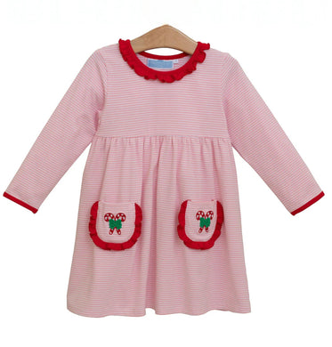 Candy Cane Embroidery Dress