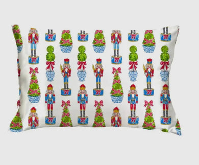 Festive Nutcracker Satin Pillow Case