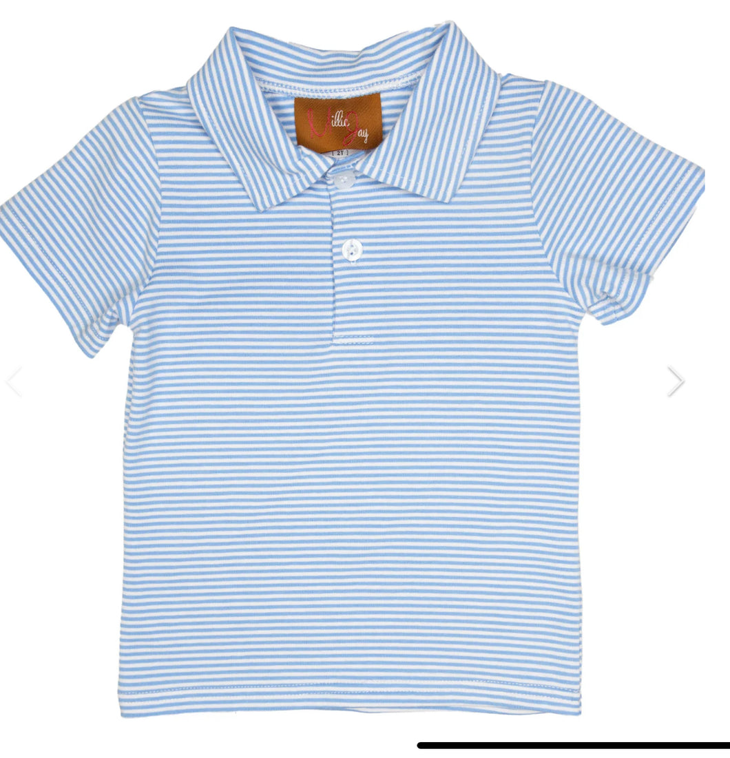 Bennett Short Sleeve Light Blue Stripe