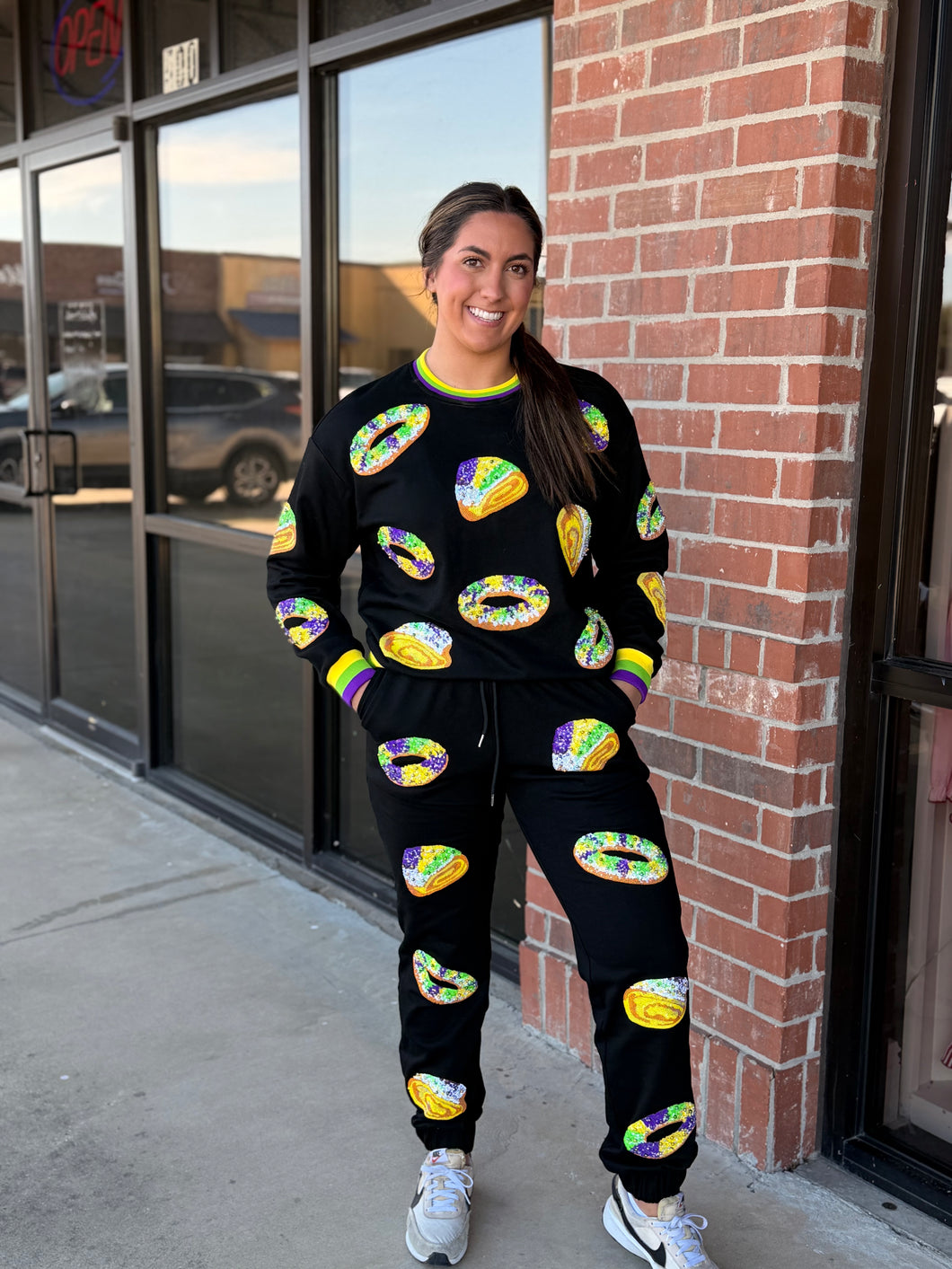 Preorder Sequin King Cake Joggers - Kids & Adult