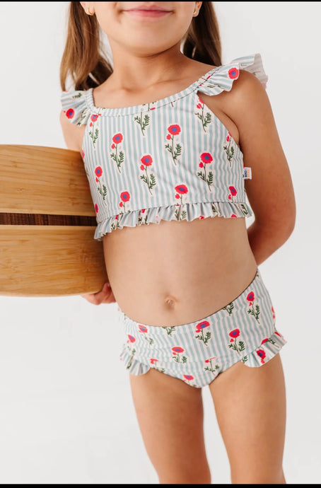 Seaside Blooms 2 Piece Bathing Suit