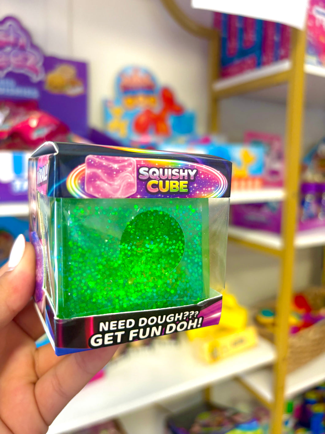 Fun Doh Squish  Sparkle Cube