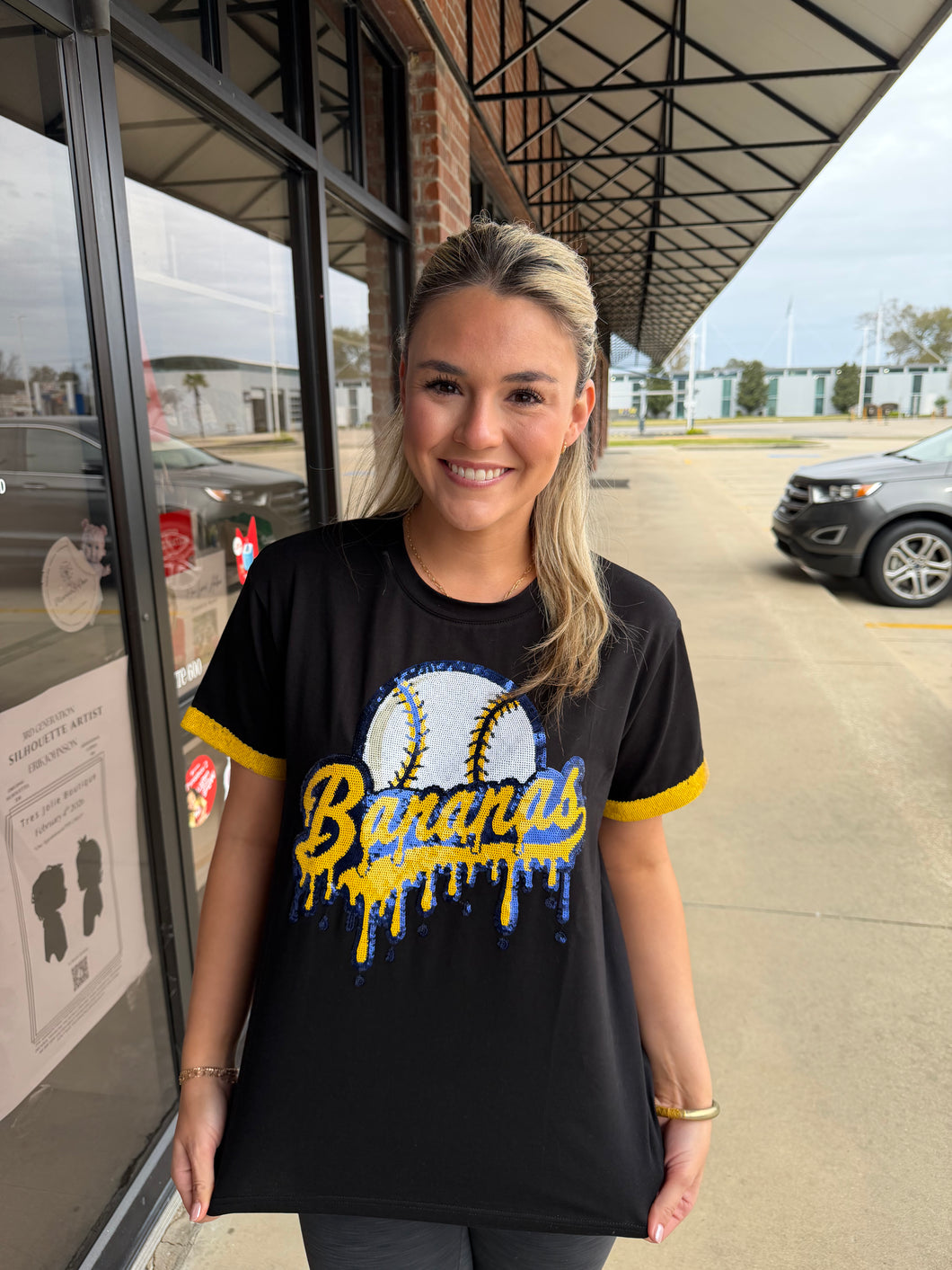 Preorder Bananas Sequin T-Shirt Kids and Adults