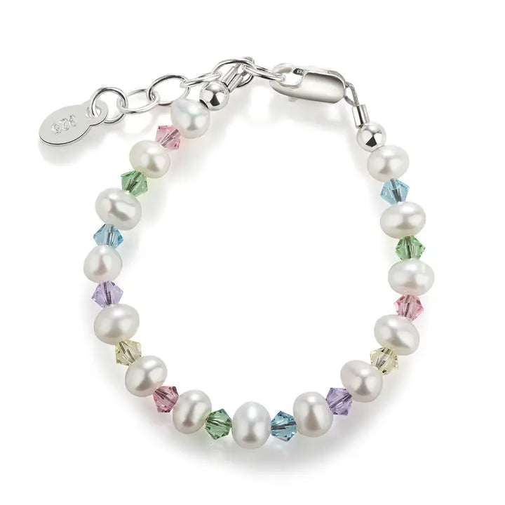 Sterling Silver Rainbow/Pearl Braclet