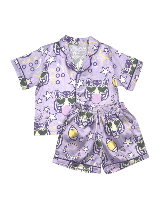Kids Silky Tiger PJS Set