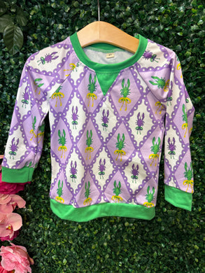 Mardi Gras Crawfish LS Crewneck