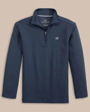 Dress Blue Schooner Quater Zip - LS
