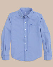 Mini Gingham Cobalt Blue Button Down