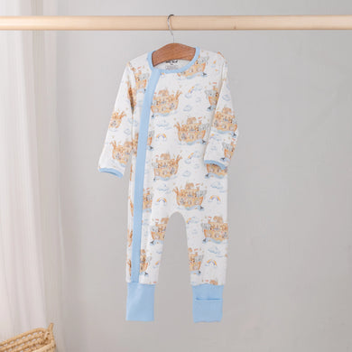 All Aboard Noahs Ark Orangic Cotton Baby Pj