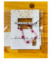Word Beaded Tag Bracelets
