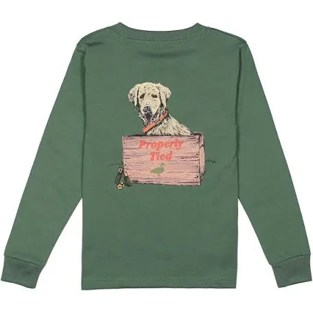 Boys Little Shot LS Fern Green