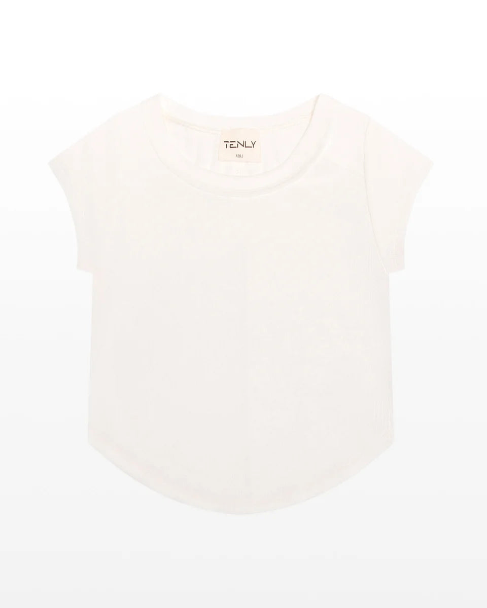 Rayon Rib White Shirt