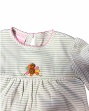 Green Knit Stripe Girls Turkey Tunic Set