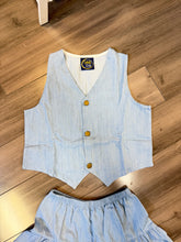 Chambray Vest & Skirt Set