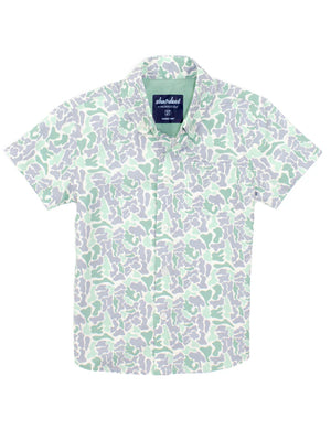 Boys Shordees Summer Shirt Sage Camo