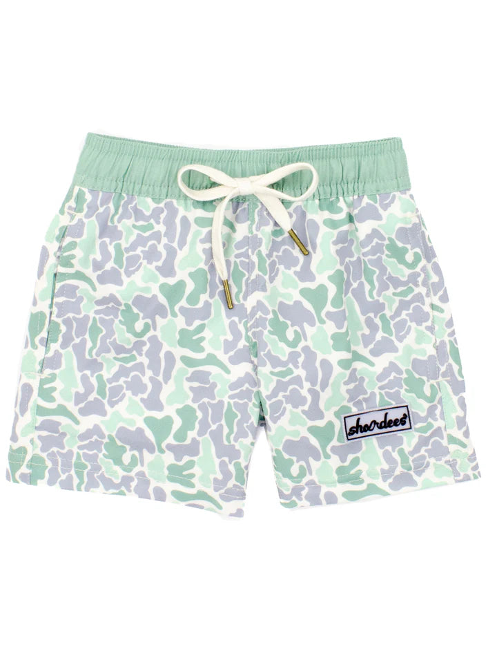 Boys Shordees Swim Trunk Sage Camo
