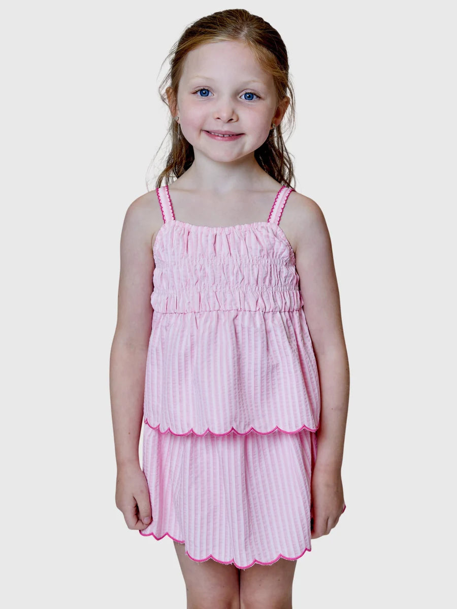 Pink Tank Combo Scalloped Set