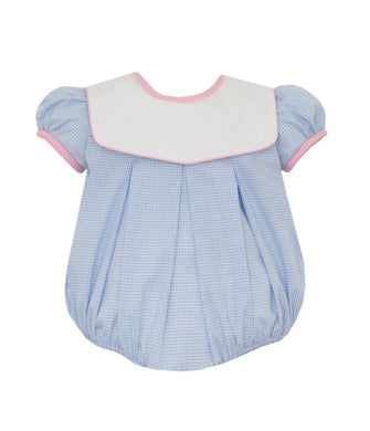 Light Blue Gingham Girl's bubble