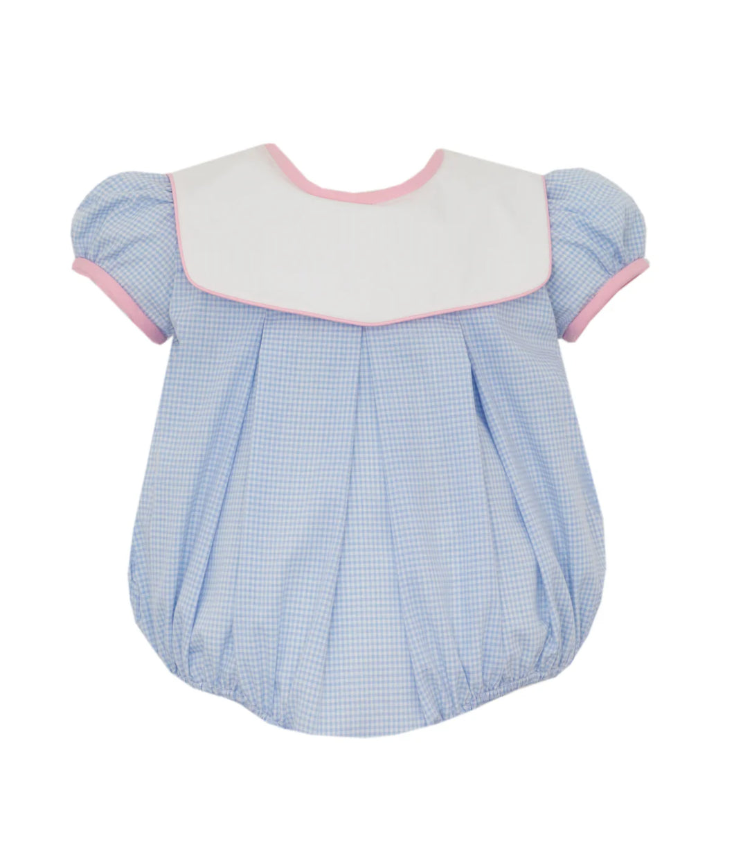 Light Blue Gingham Girl's bubble