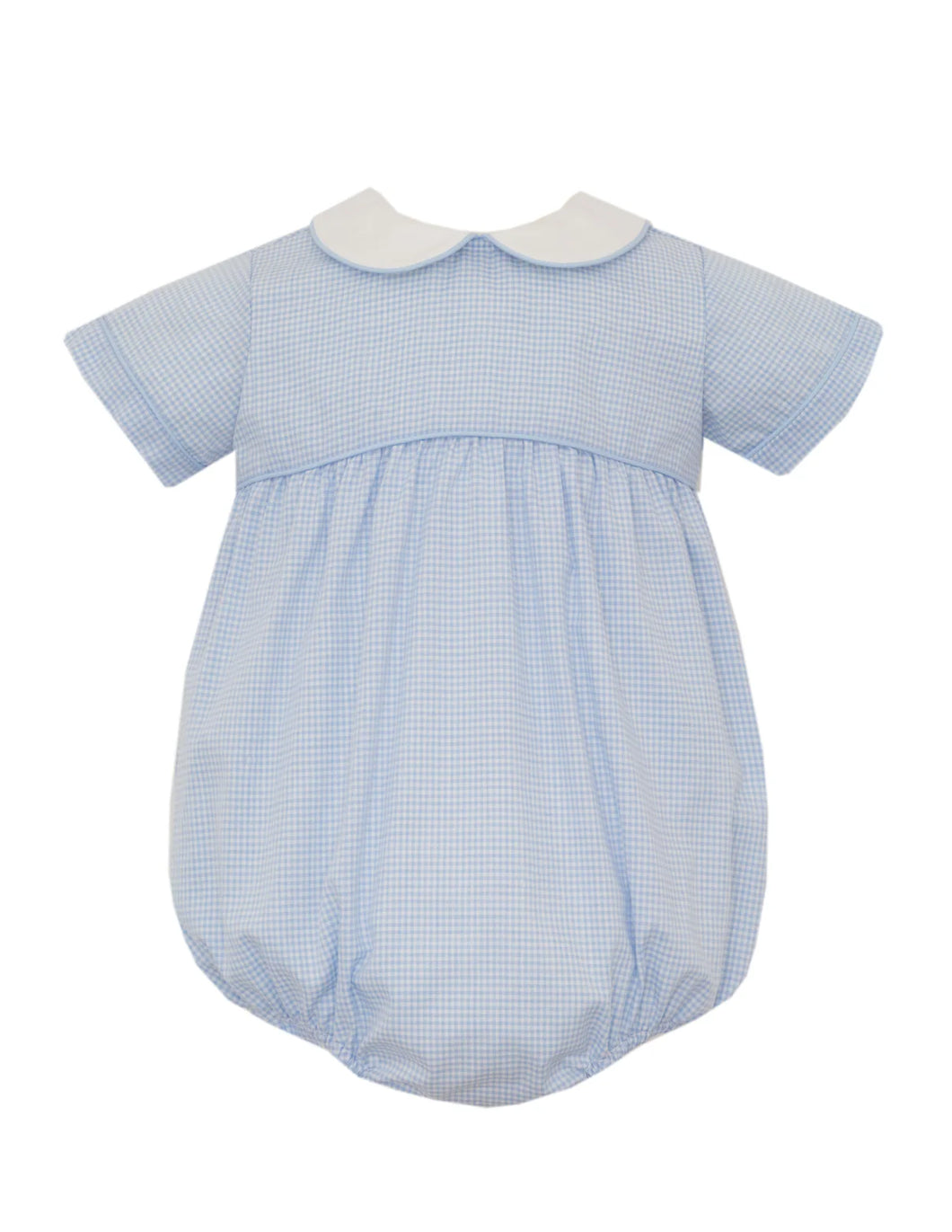 Light Blue Gingham Boy's Bubble