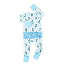Savannah Ruffle Zip Bamboo Pajamas