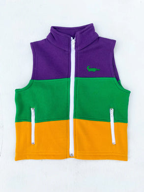 Colorblock Mardi Gras Vest
