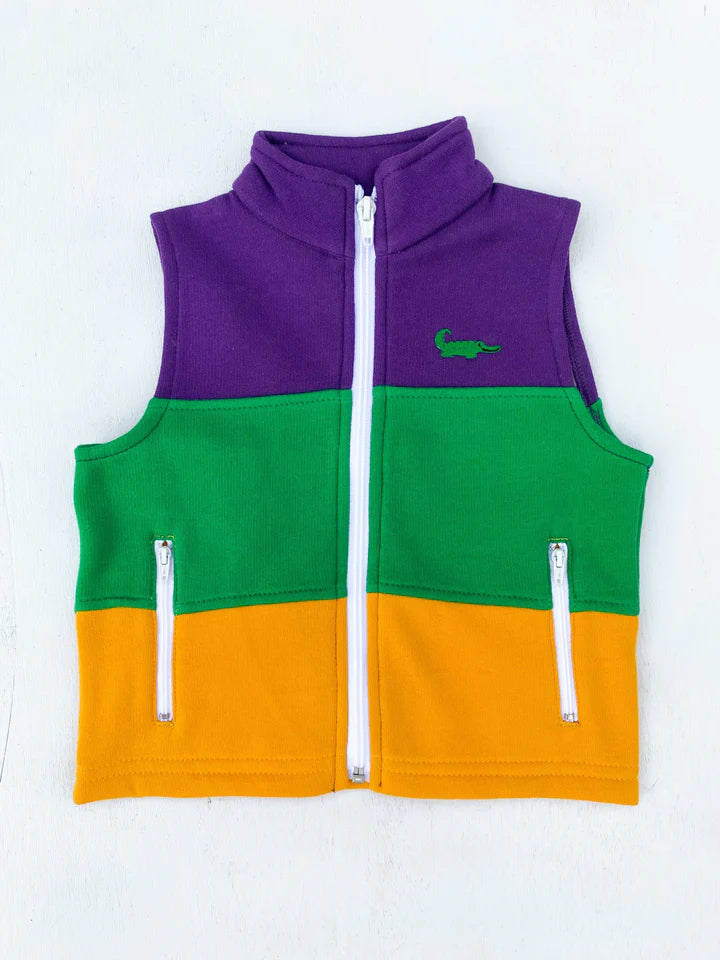 Colorblock Mardi Gras Vest