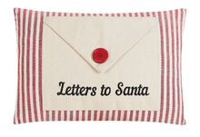 Letters to Santa Embroidered Words W/Buttons Encloser Pillow