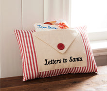 Letters to Santa Embroidered Words W/Buttons Encloser Pillow