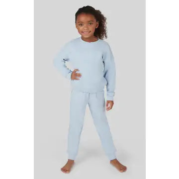 Girls Melange Top & Jogger Set