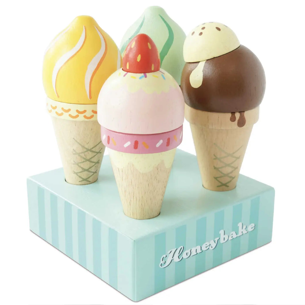 Wooden Ice Cream Set