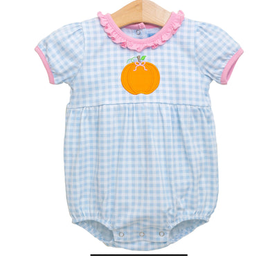 Pumpkin SS Ruffle Bubble