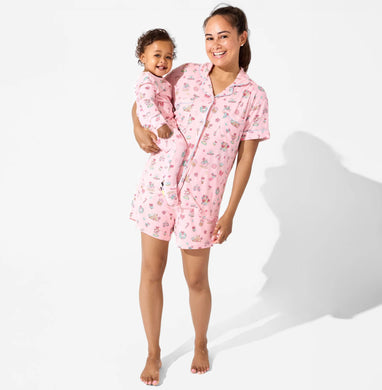 Candy Cane Lane Bamboo Women's Pajamas Short Set