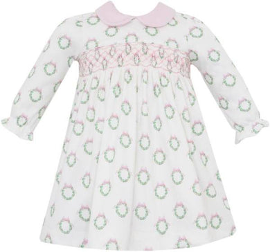 Pink Christmas Wreath Dress