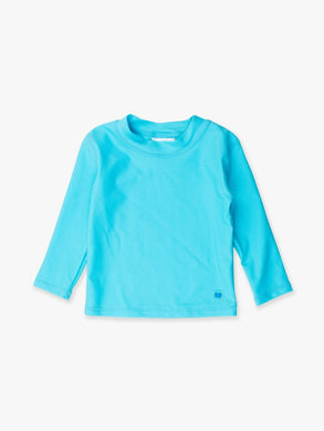 Bright Aqua Long Sleev Rash Guard