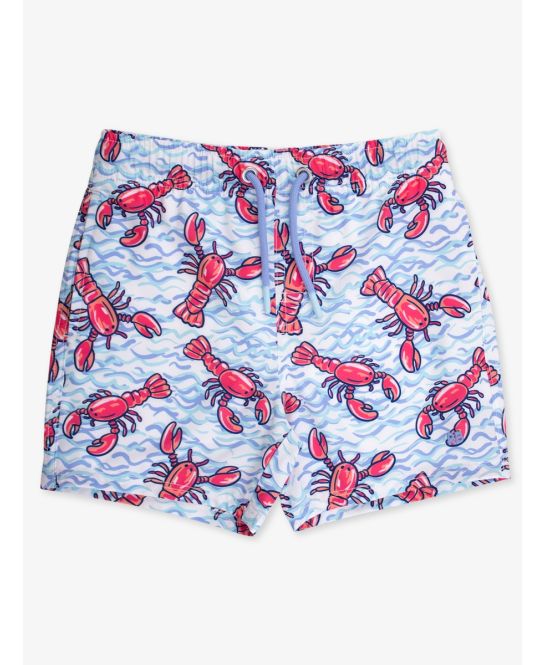 Blue Lobster Lagoon Stretch Swim Trunks