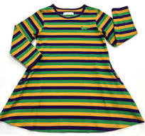 Mardi Gras Aline Dress with Side Pockets