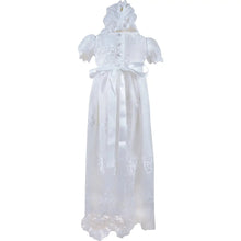 Baby Infant Girls Christening Baptism Lace Dress with Bonnet