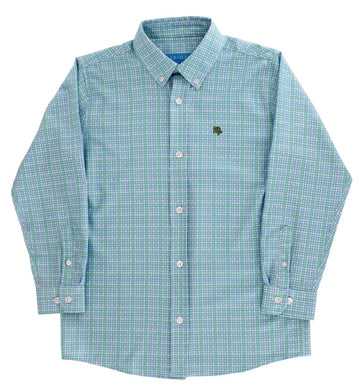 Performance Button Down Peacock