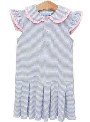 Camilla Dress Dusty Blue/Light Pink