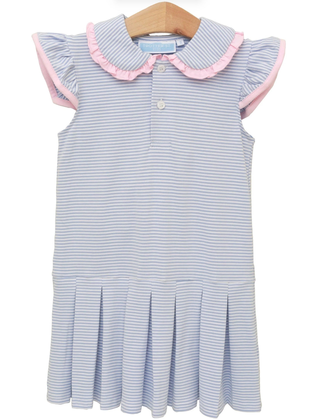 Camilla Dress Dusty Blue/Light Pink