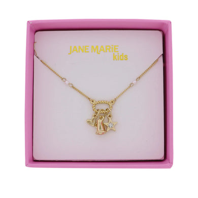 Kids Gold Satellite Chain Necklace with Megaphone, Star