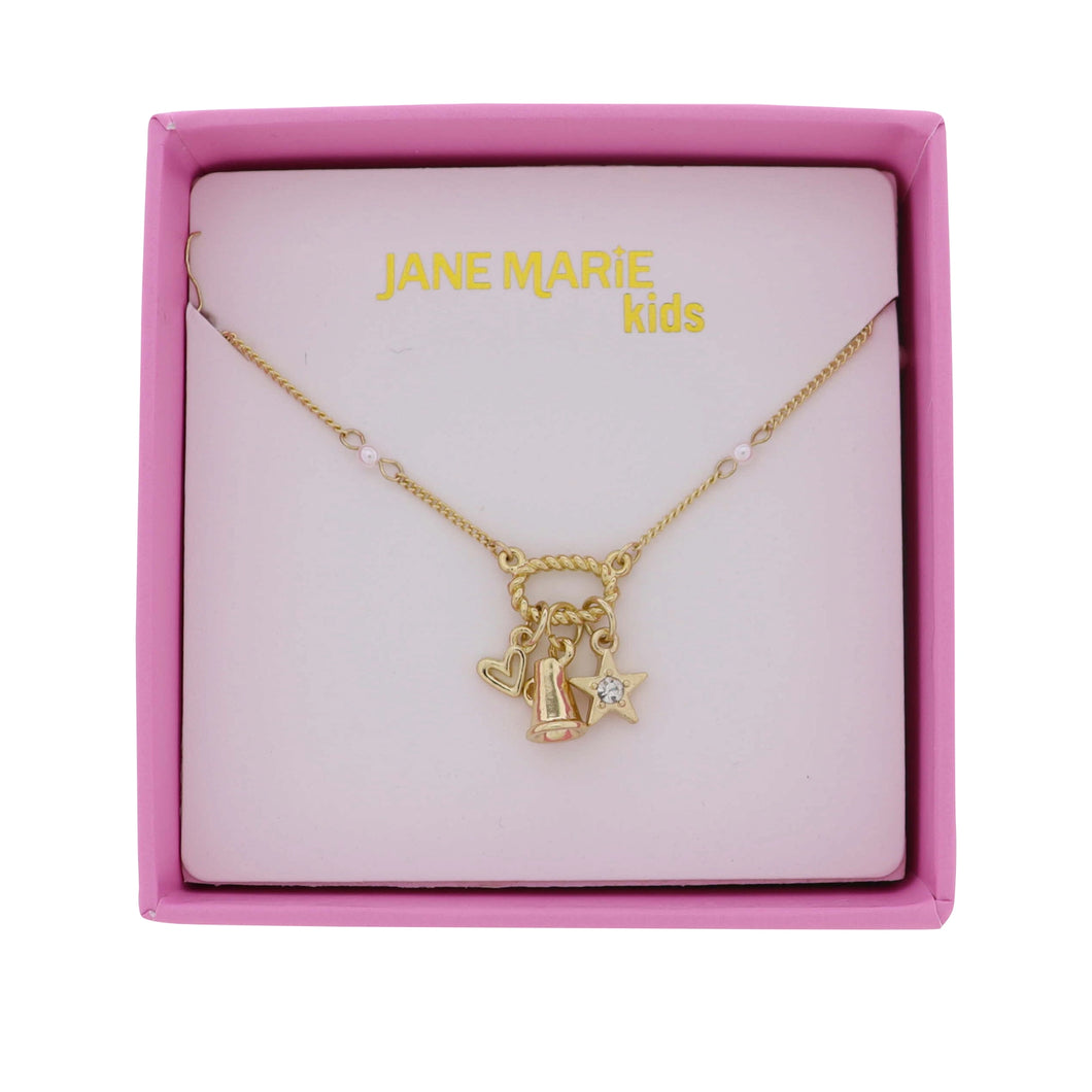 Kids Gold Satellite Chain Necklace with Megaphone, Star