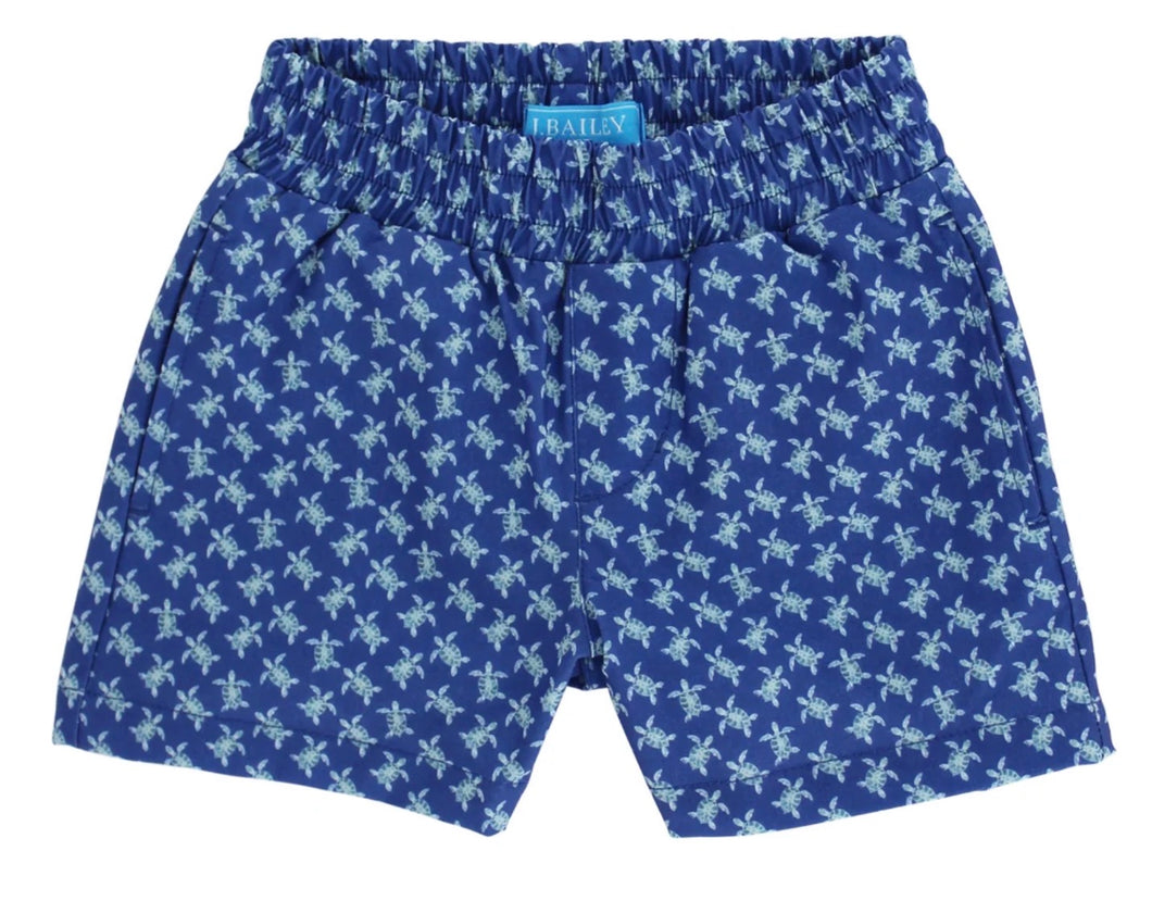 Baby Performance Shorts Blue Turtle