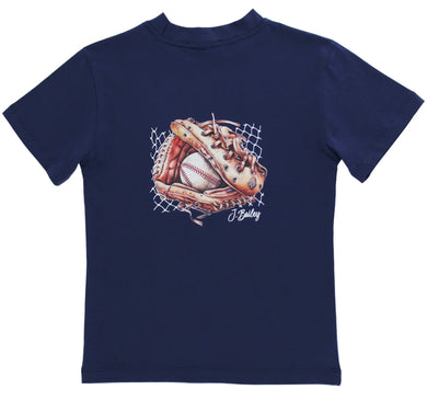 Logo Tee - Baseball on Navy